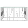 vidaXL Coffee Table 80x80x40 cm Stainless Steel and Glass