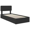 vidaXL Storage Bed with Headboard Black 75 x 190 cm Engineered Wood