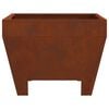vidaXL Fire Pit Brown 50 x 50 x 38 cm Weathering Steel