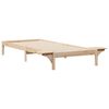 vidaXL Bed Frame with Side Tables Natural 100 x 220 cm Solid Pine Wood
