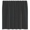 vidaXL Voile Curtains with Rod Pockets 2 pcs Black