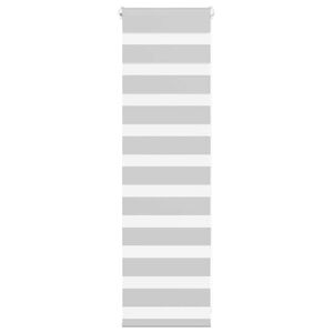vidaXL Zebra Blind Light Grey 45x100 cm Fabric Width 40.9 cm Polyester