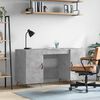 vidaXL Desk Concrete Grey 140x50x75 cm Engineered Wood
