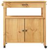 vidaXL Kitchen Trolley MONZA 84x40x88.5 cm Solid Wood Pine