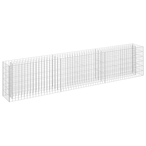 vidaXL Gabion Raised Bed Galvanised Steel 270x30x60 cm