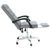 vidaXL Reclining Office Chair Light Grey Fabric