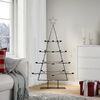 vidaXL Metal Christmas Tree for Decoration Black 140 cm