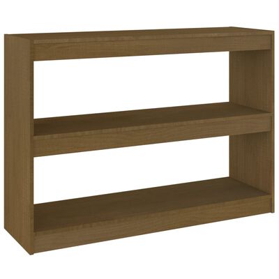 vidaXL Book Cabinet Room Divider Honey Brown 100x30x71.5 cm Pinewood