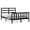 vidaXL Bed Frame without Mattress Black 140x200 cm Solid Wood Pine