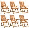 vidaXL Garden Chair 6 pcs Brown 57 x 72 x 109 cm Solid Acacia Wood