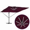 vidaXL Parasol Bordeaux red 286 x 285 x 270 cm Aluminium