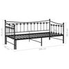 vidaXL Pull-out Sofa Bed Frame without Mattress Black Metal 90x200 cm