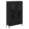 vidaXL Highboard CORONA Black Oak 69.5 x 31 x 115 cm Engineered Wood