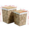vidaXL Laundry Basket Set 2 Pieces Water Hyacinth