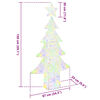 vidaXL Christmas Tree with 240 LEDs Multicolour 180 cm Acrylic