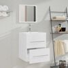 vidaXL Sink Cabinet with Built-in Basin White Engineered Wood