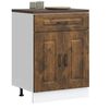 vidaXL Kitchen Base Cabinet Kalmar Smoked Oak Engineered Wood