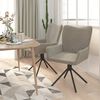 vidaXL Swivel Dining Chairs 2 pcs Light Grey Velvet