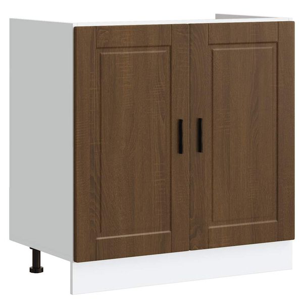 vidaXL Sink Base Cabinet&nbsp;"Porto" Brown Oak 80x46x81.5 cm&nbsp;Engineered Wood
