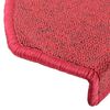 vidaXL Stair Mats 15 pcs 65x24x4 cm Red Half Round Large