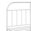 vidaXL Metal Bed Frame without Mattress with Headboard White 140x200cm