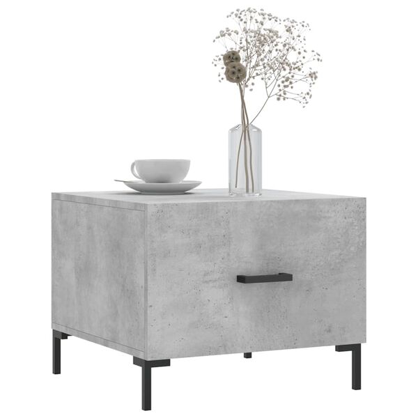 vidaXL Coffee Table Concrete Grey 50x50x40 cm Engineered Wood