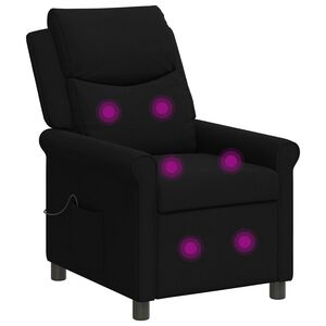 vidaXL Recliner Massage Chair Black 69 x 93 x 102 cm Fabric
