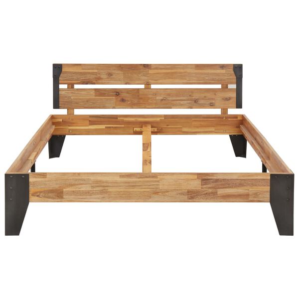 vidaXL Bed Frame without Mattress with Brushed Finish 120x200cm