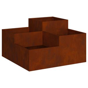 vidaXL Garden Planter Rusty 80 x 80 x 48 cm Weathering Steel