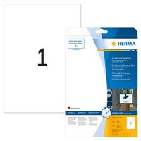 HERMA Weatherproof Outdoor Film Labels A4 210x297 mm 10 Sheets White
