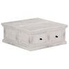 vidaXL Coffee Table White 70x70x30 cm Solid Mango Wood