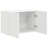 vidaXL TV Wall Cabinet White 59.5 x 31 x 40 cm Engineered Wood