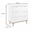 Finori Chest of Drawers G&ouml;teborg 1 White and Sonoma Oak