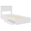 vidaXL Storage Bed with Headboard White 90 x 190 cm Engineered Wood