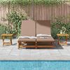 vidaXL Sun Lounger Reclining with Cushion Taupe Solid Acacia Wood