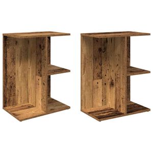 vidaXL Bedside Tables 2 pcs Old Wood 46.5x29x61 cm Engineered Wood