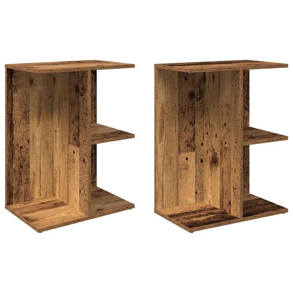 vidaXL Bedside Tables 2 pcs Old Wood 46.5x29x61 cm Engineered Wood
