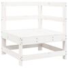vidaXL 3 Piece Garden Sofa Set White Solid Wood Pine