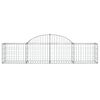 vidaXL Arched Gabion Baskets 18 pcs 200x50x40/60 cm Galvanised Iron