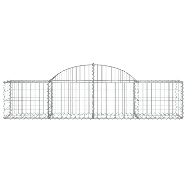 vidaXL Arched Gabion Baskets 18 pcs 200x50x40/60 cm Galvanised Iron