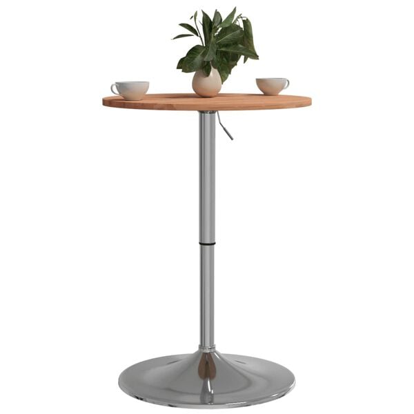 vidaXL Bar Table &Oslash;50x89.5 cm Solid Wood Beech