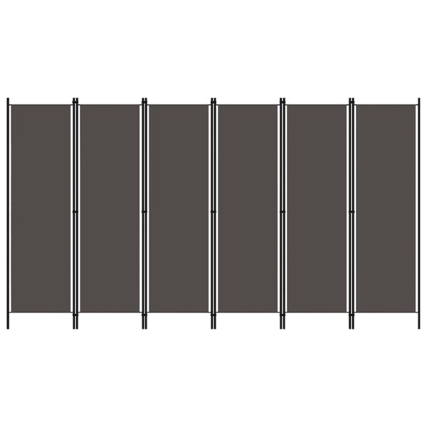 vidaXL 6-Panel Room Divider Anthracite 300x180 cm