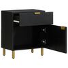 vidaXL Bedside Cabinet Black 50x33x60 cm Engineered Wood