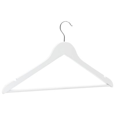 vidaXL 50 pcs Clothes Hanger Set Non-slip White Hardwood