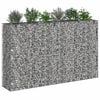vidaXL Gabion Raised Bed 3 pcs Silver 250 x 50 x 150 cm