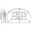 vidaXL Camping Tent Tunnel 5-Person Grey and Orange Waterproof
