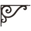 vidaXL Wall Shelf Brackets 12 pcs Antique Brown 12 x 14 x 3 cm Steel