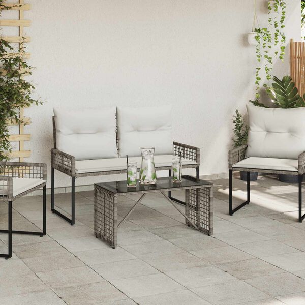 vidaXL Outdoor Table Grey and Black 80 x 40 x 40 cm