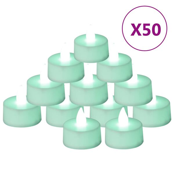 vidaXL Flameless Electric Tea Lights LED Candles 50 pcs Colourful