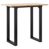 vidaXL Dining Table O-Frame 80x50x75.5 cm Solid Wood Pine and Steel